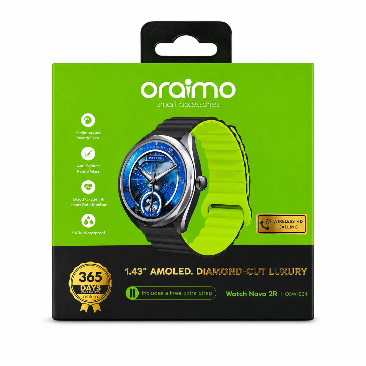 Oraimo Watch Nova 2R Smart Watch - genuine Oraimo product photo Kenya